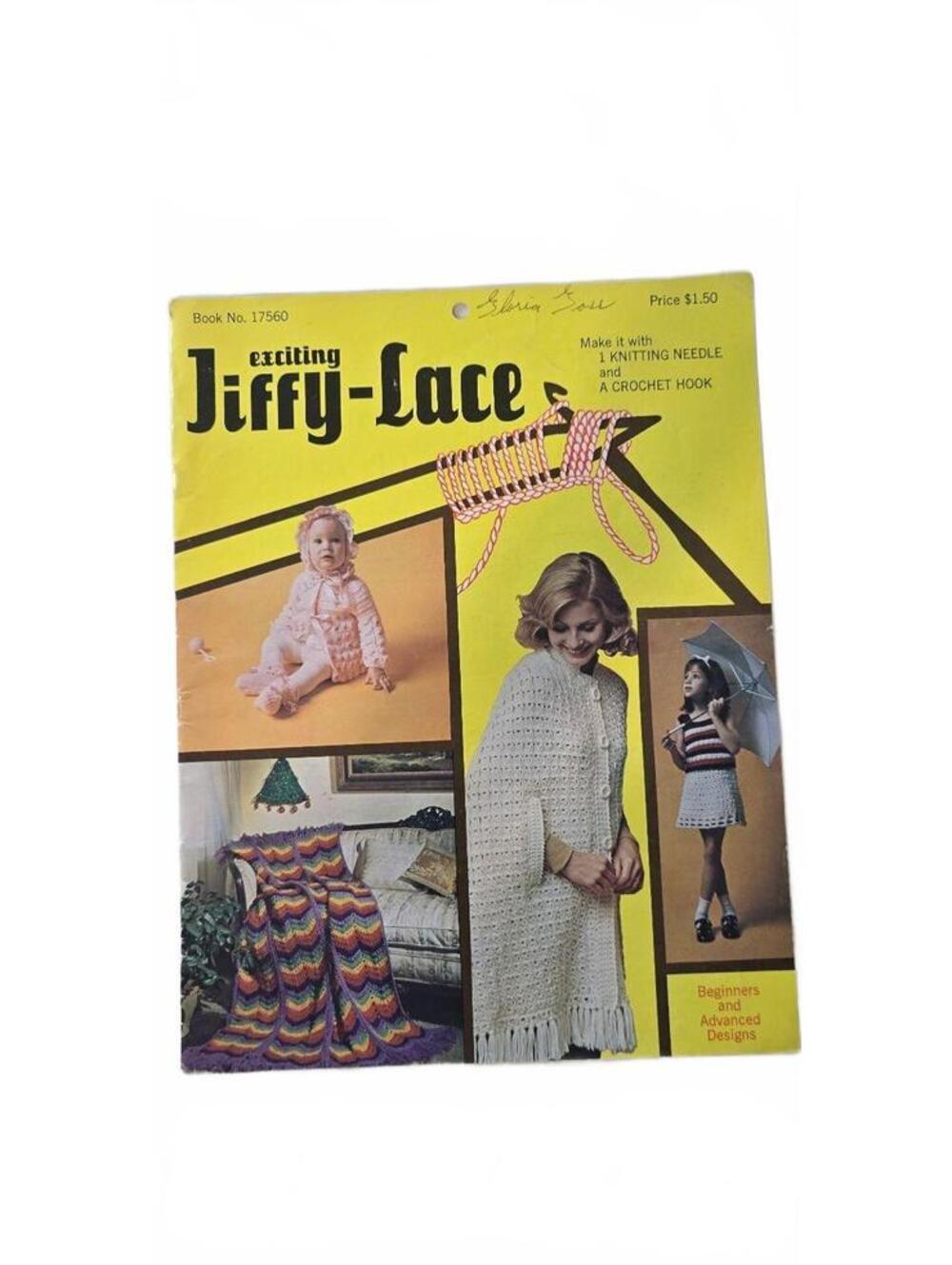 Vintage Exciting Jiffy-Lace Crochet and Knitting Pattern Book No. 17560